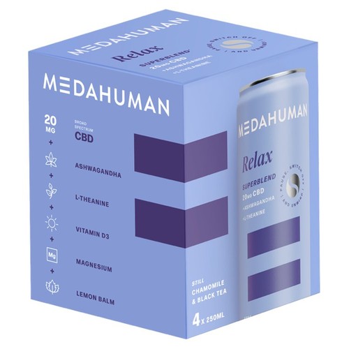Medahuman Still Relax CBD Chamomile & Black Tea 4x250ml