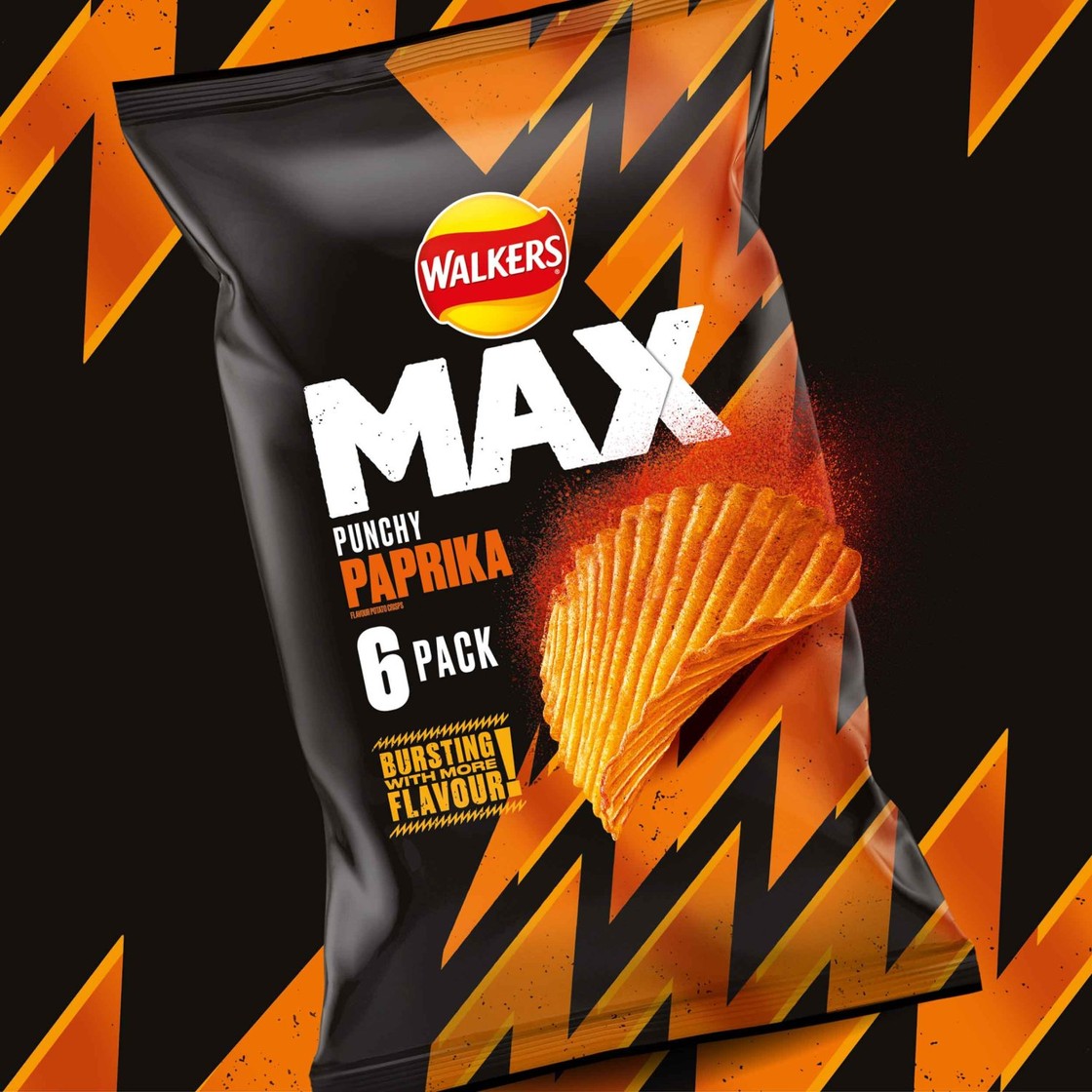 Walkers Max Punchy Paprika Multipack Crisps - Morrisons Online ...