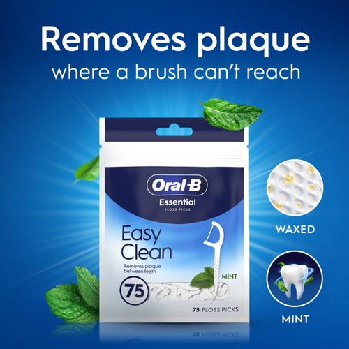 Oral-B Essential Floss Pick 75 Pack