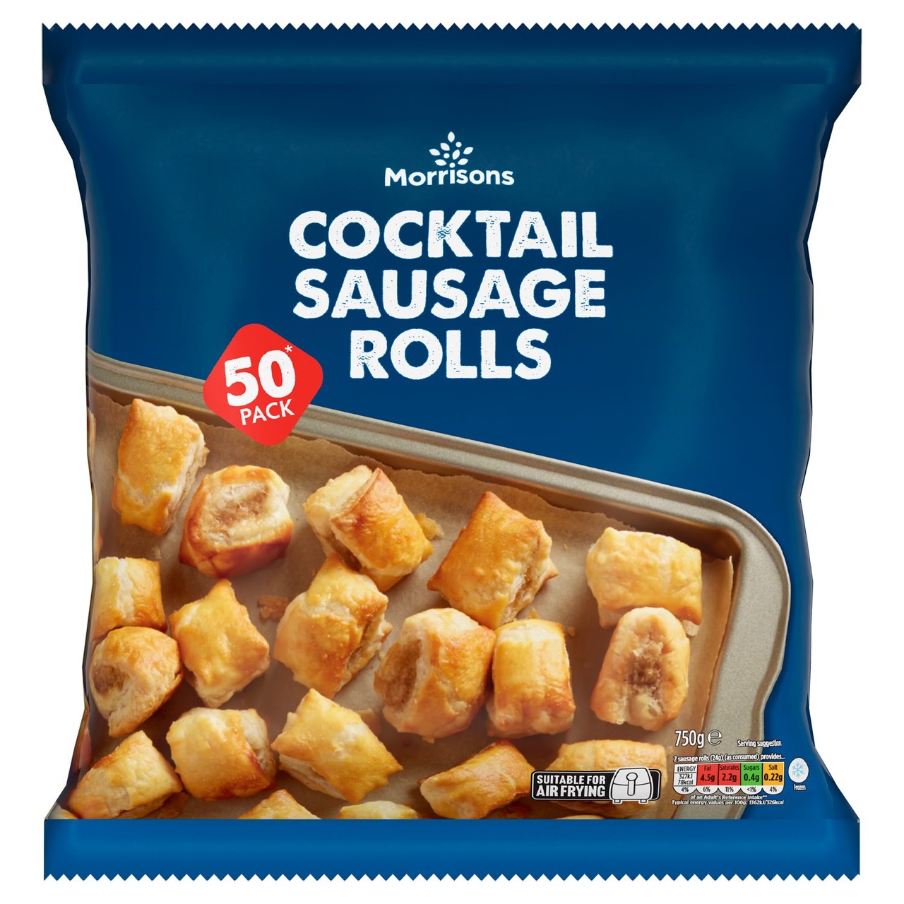 Morrisons 50 Cocktail Sausage Rolls 750g