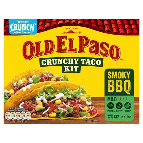 Old El Paso Smoky BBQ Crunchy Taco Kit 292g