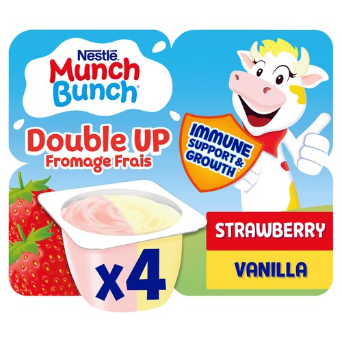 Munch Bunch Double Up Strawberry & Vanilla Fromage Frais