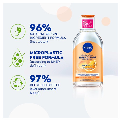 NIVEA Energy Micellar Water Make-Up Remover with Vitamin C