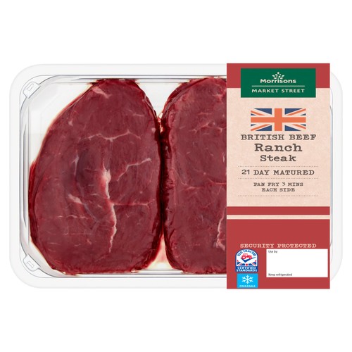 Morrisons British Beef Ranch Steaks 2 Pack 255g