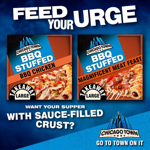 Chicago Town Takeaway BBQ Stuffed Crust Meat Feast Large Pizza 640g