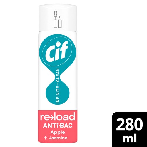 Cif Infinite Anti-Bac All In One Cleaner Reload Apple & Jasmine 280ml