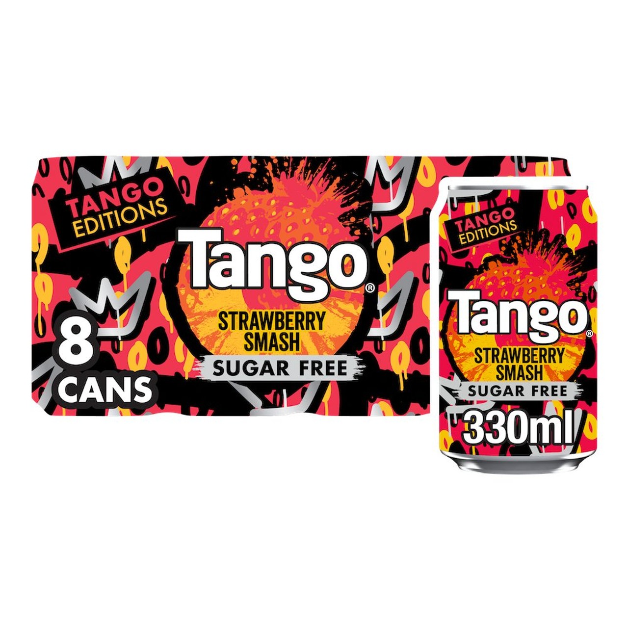 Tango Strawberry Smash Sugar Free 8x330ml