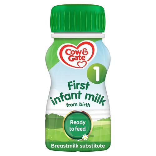 Cow & Gate 1 First Infant Baby Milk Formula Liquid Ready to Feed from Birth