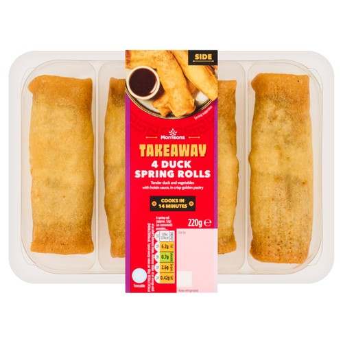 Morrisons 4 Duck Spring Rolls 