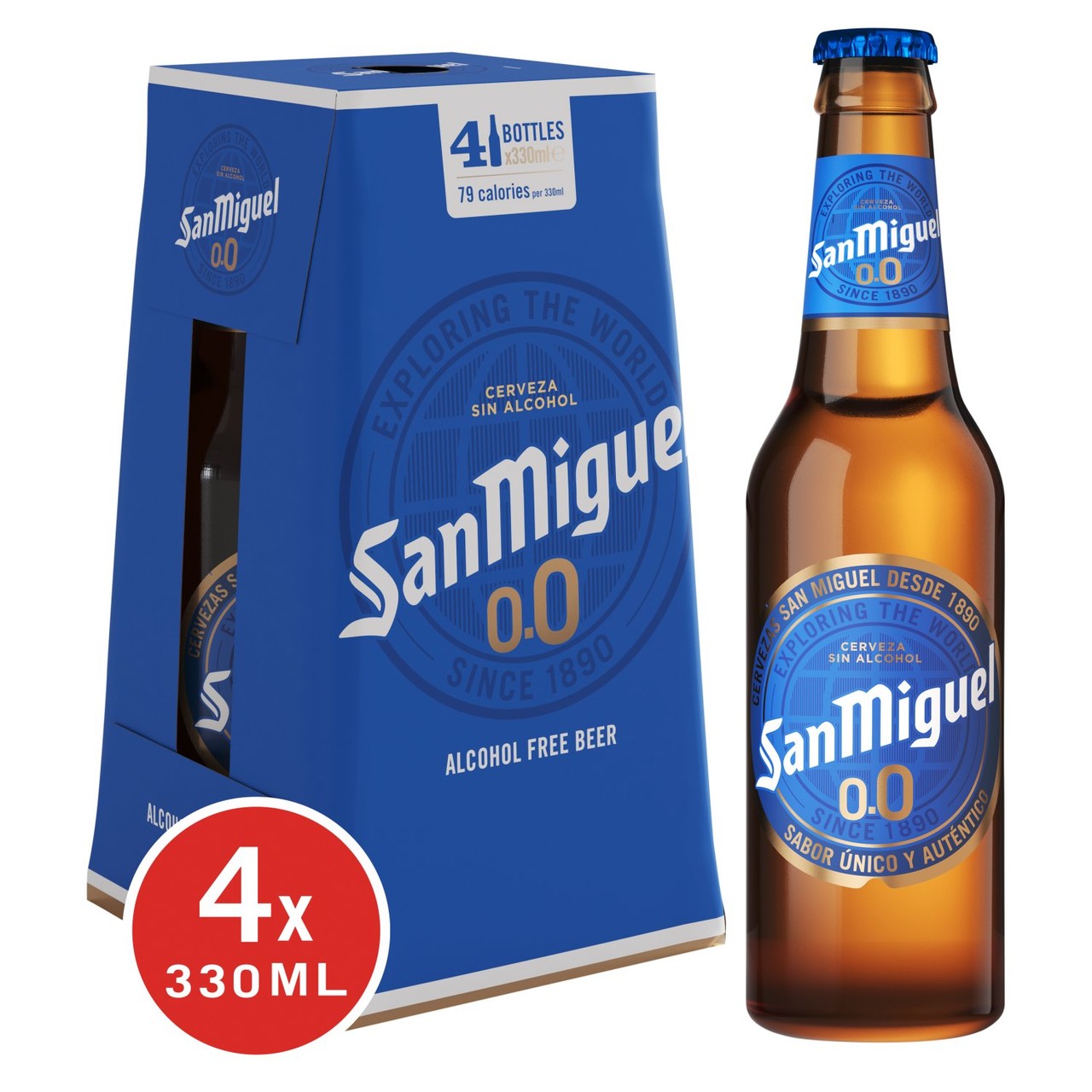 San Miguel 0.0 Bottles 4 x 330ml