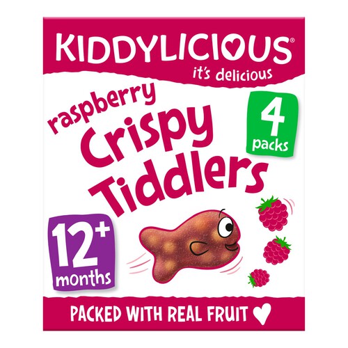 Kiddylicious Raspberry Crispy Tiddlers Baby Snacks