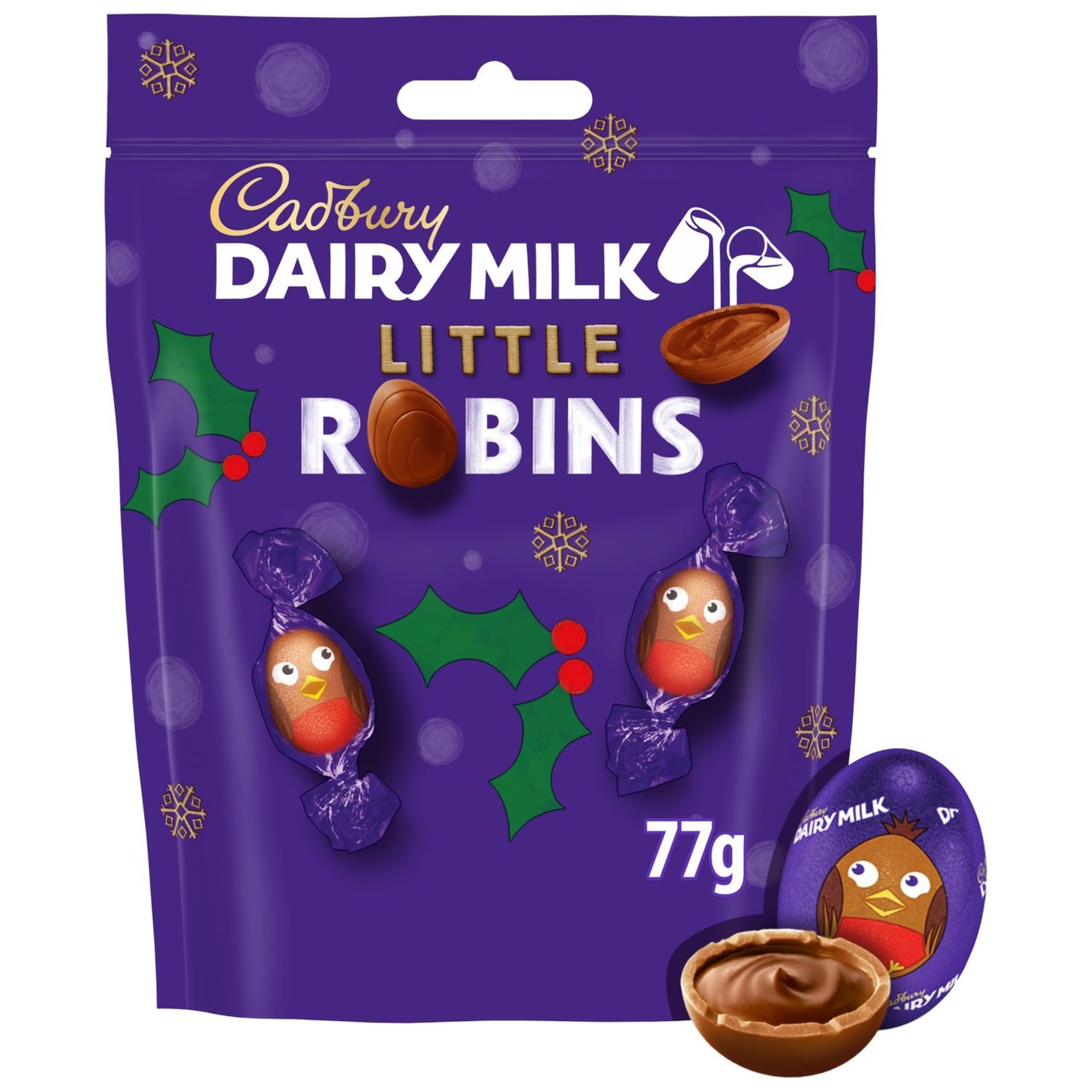 Cadbury Dairy Milk Christmas Robins Chocolate Bag 77g
