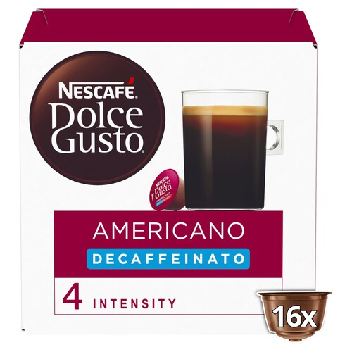 Nescafe Dolce Gusto Americano Decaff Coffee Pods 16 Capsules