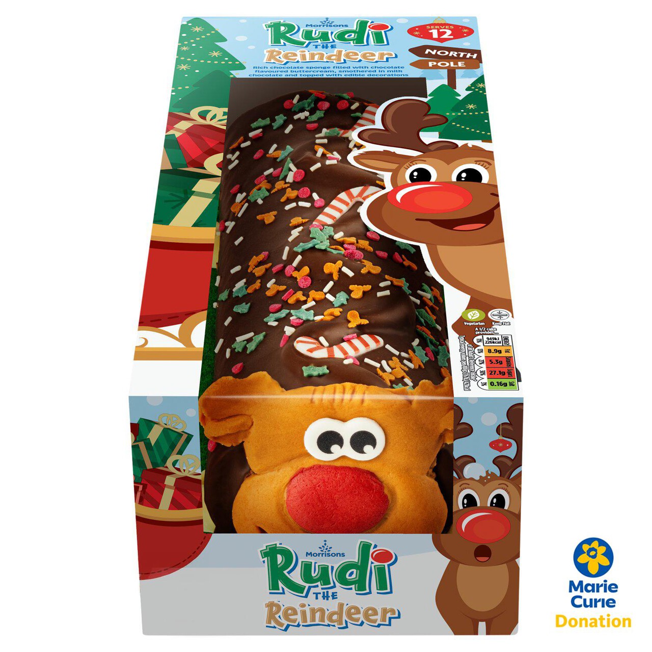 Morrisons Rudi The Reindeer Cake Serves 12