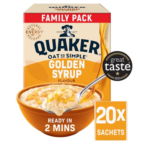 Quaker Oat So Simple Golden Syrup Big Pack Porridge Sachets