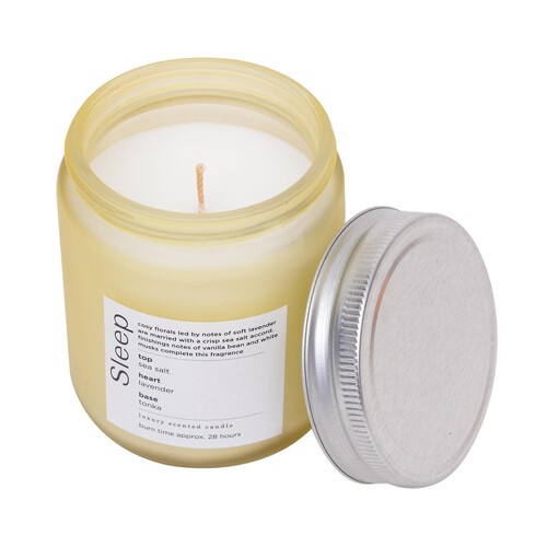 Morrisons Sleep Screw Lid Frosted Glass Candle 