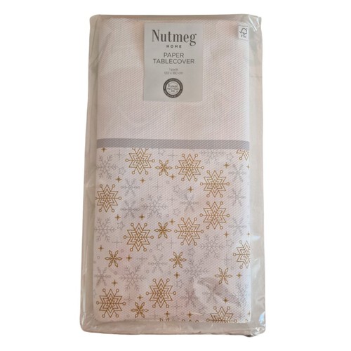 Nutmeg Home Snowflake Paper Tablecover