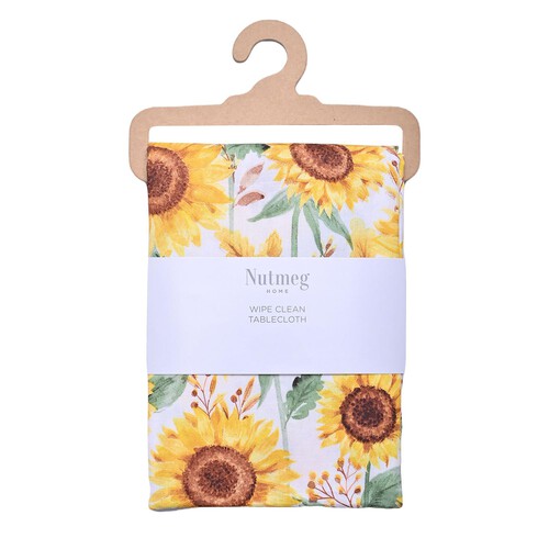 Nutmeg Home Sunflowers Wipe Clean Tablecloth