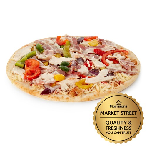 Market Street  BBQ Chicken & Bacon Feast Thin Stonebaked 10 Pizza