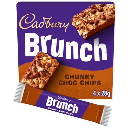 Cadbury Brunch Chocolate Chip Cereal Bars 4x28g