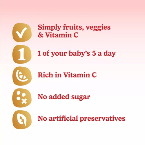 Cow & Gate Fruit Pouch Apple,Mango,Orange & Carrot Baby Food 6+Months