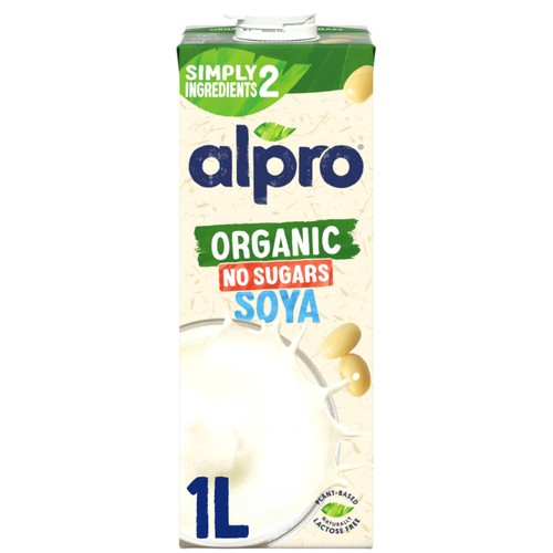 Alpro Organic Soya No Sugars Long Life Drink 1L