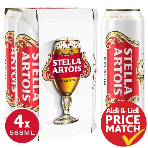 Stella Artois Premium Lager Beer Cans