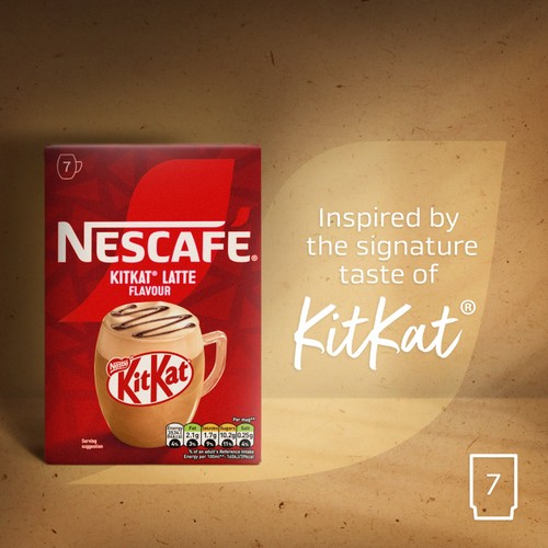 Nescafe Frothy KitKat Latte Coffee 7x147g Sachets