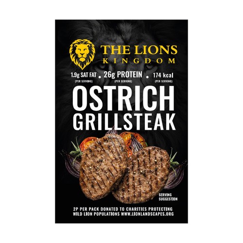 The Lions Kingdom Ostrich Grill Steaks 240g