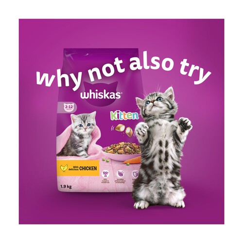 Whiskas Kitten Poultry Feasts Wet Cat Food Pouches in Jelly