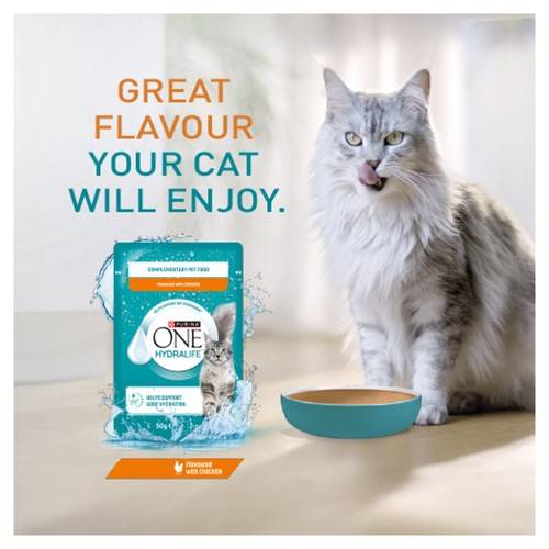 PURINA ONE HYDRALIFE with Chicken Liquid Cat Supplement 6x50g
