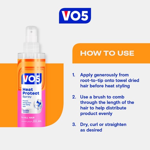 VO5 Heat Protect Styling Spray 200ml