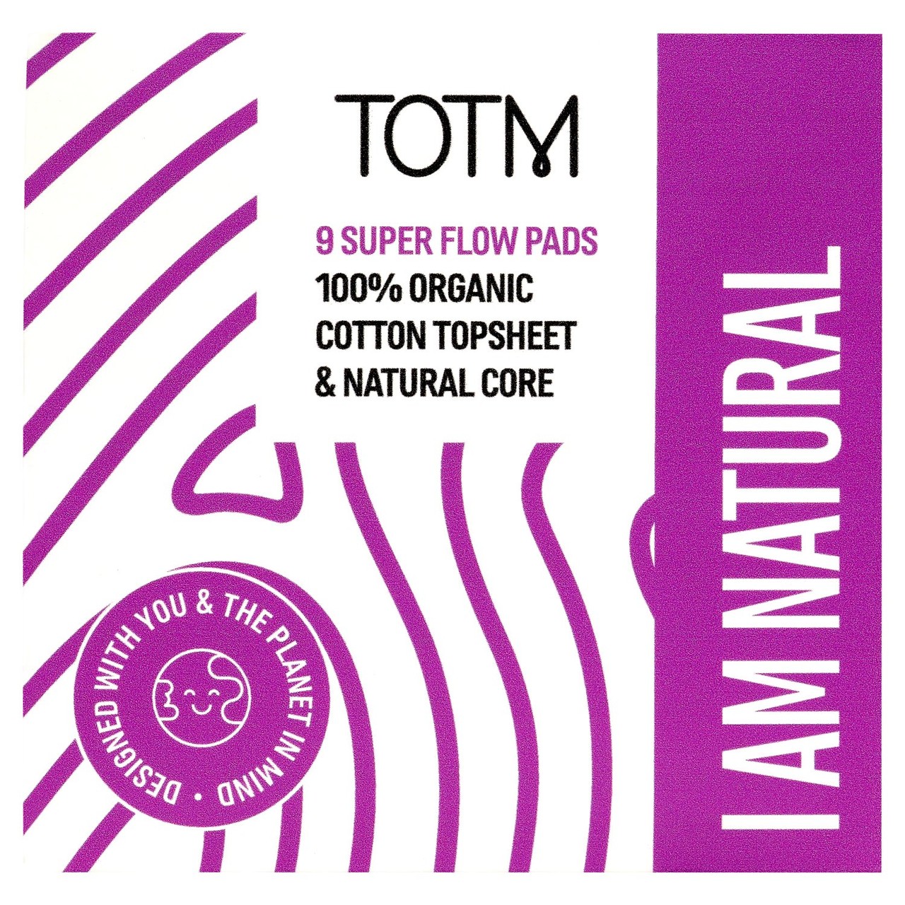 TOTM Super Flow Natural Pads 9 Pack
