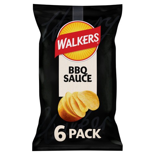 Walkers BBQ Sauce Multipack Crisps 6 x 25g