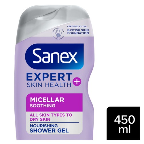 Sanex Expert Skin Health+ Micellar Soothing Shower Gel Body Wash