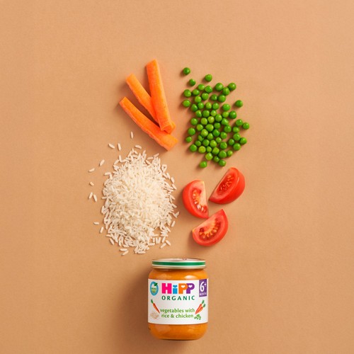 HiPP Organic Vegetables with Rice And Chicken Baby Food Jar 6+ Months 125g