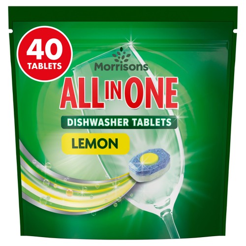 Morrisons all in one lemon dishwasher tablets
