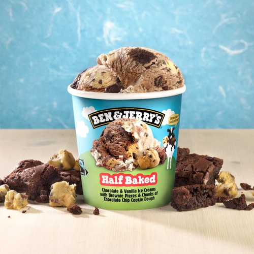 Ben & Jerry's Half Baked Chocolate & Vanilla Ice Cream Tub 465ml