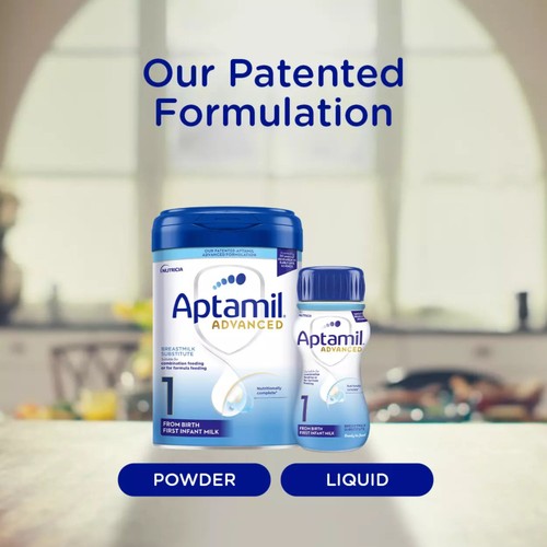 Aptamil Advanced 1 First Baby Milk Formula Liquid Ready to Feed from Birth
