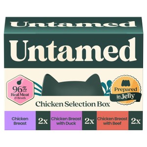 Untamed Chicken Selection Box In Jelly Cat Food 6 x 75g