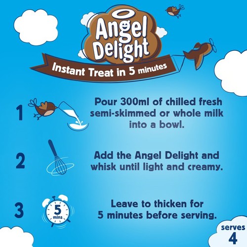 Angel Delight Chocolate Instant Dessert Mix 59g