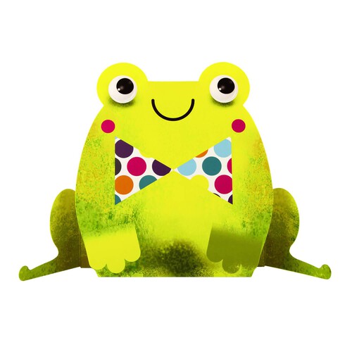 Hallmark Kids'  Birthday Card  - Die-Cut Frog Design