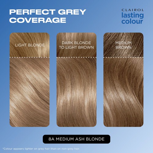 Clairol Lasting Colour Permanent Hair Dye 8a Medium Ash Brown