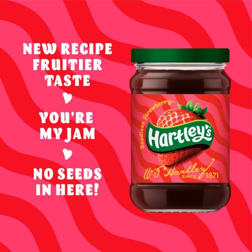 Hartley's Best Strawberry Seedless Jam 300G