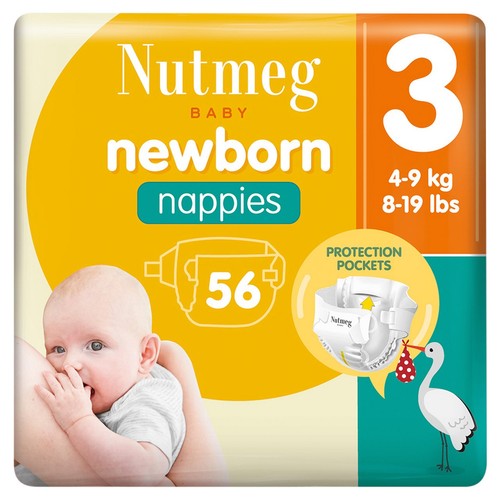 Nutmeg ultra dry nappies size 3