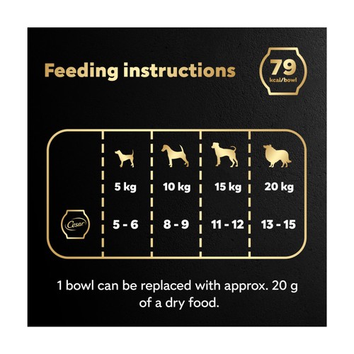 CESAR Fresh Bowl Adult Wet Dog Food with Chicken & Vegetables in Gravy 85g