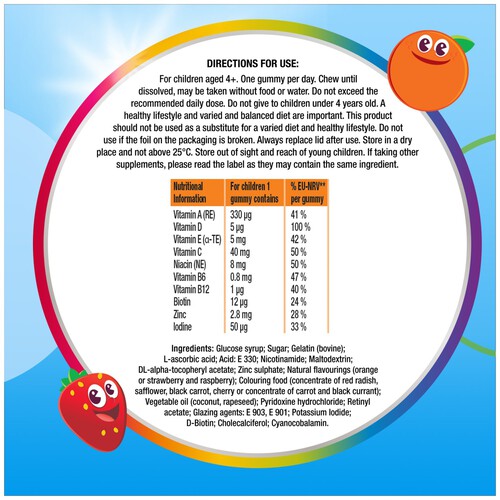 Centrum Gummy Multivitamins for Kids, Orange and Mixed Berry