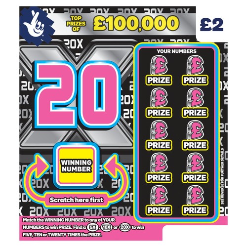 20x Pink Scratch Card