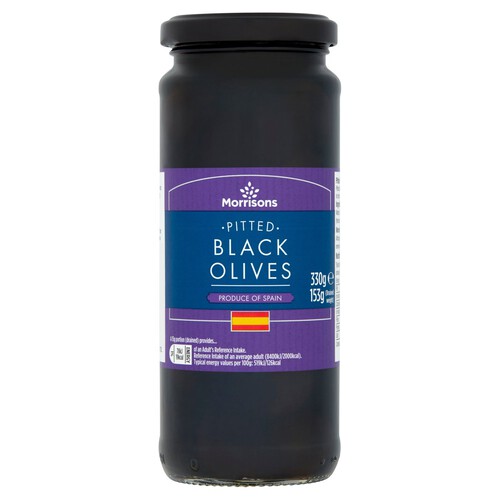 Morrisons Pitted Black Olives (330g)