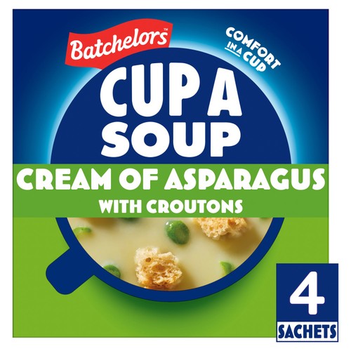 Batchelors Cup A Soup Cream of Asparagus Instant Soup Sachets x4 117g